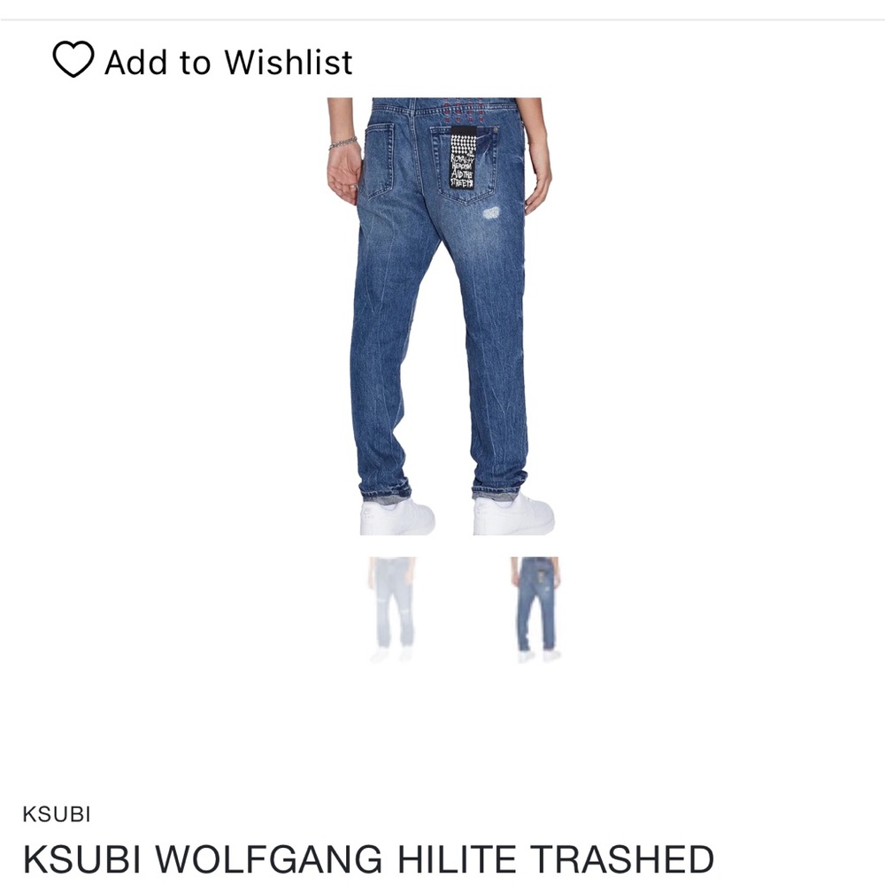 KSUBI WOLFGANG HILITE TRASHED × 1
38 / BLUE / C22